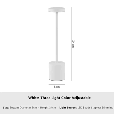 LED Rechargeable Touch Table Lamp – Sleek Metal Design