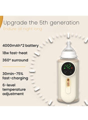 Rechargeable Baby Milk Bottle Warmer | Portable USB Charging Feeding Warmer