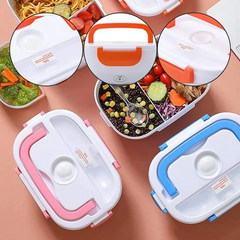 Electric Heated Lunch Box with Stainless Steel Container – Portable Food Warmer
