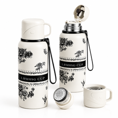ThermoSip 2-in-1 Vacuum Flask Bottle with Cup Lid
