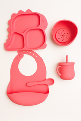 Baby Silicone Tableware Set (6+ Months) – BPA-Free Feeding Plate, Bowl & Cup