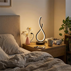 Modern Spiral LED Table Lamp Dimmable Touch Desk Light