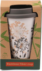 Eco-Friendly Bamboo Fiber Cup with Lid – Reusable Travel Mug, Lightweight & Durable