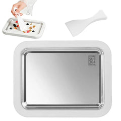 Rolled Ice Cream Maker Pan – DIY Frozen Yogurt & Dessert Plate with Scrapers