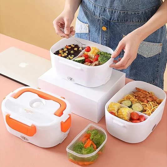 Electric Heated Lunch Box with Stainless Steel Container – Portable Food Warmer