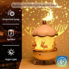 Cute Cartoon Projection Night Light Lamp | Warm LED Decorative Lamp for Kids Room & Bedroom