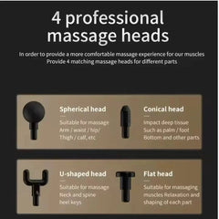 Dual-Head Deep Tissue Massage Gun – Powerful Handheld Muscle Massager for Pain Relief