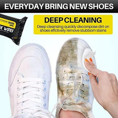 Buy 1 Get 1 Free | Shoe Cleaning Wipes 80 Pcs  – Multi-Surface Disposable Wipes for Shoes & Accessories |