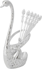 Swan Shaped Spoon Set Holder Stainless Steel