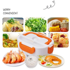 Electric Heated Lunch Box with Stainless Steel Container – Portable Food Warmer