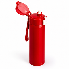 ThermoFlow Vacuum Insulated Stainless Steel Water Bottle – Red