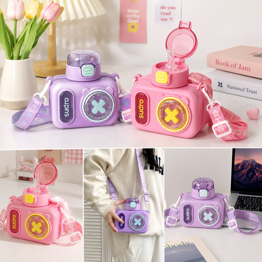 SnapSip Multi-Color Camera Water Bottle for Kids