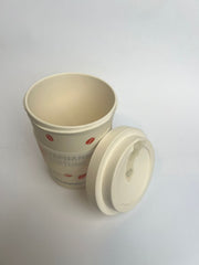 EcoSip Natural Bamboo Fiber Coffee Cup with Lid – Reusable & Eco-Friendly