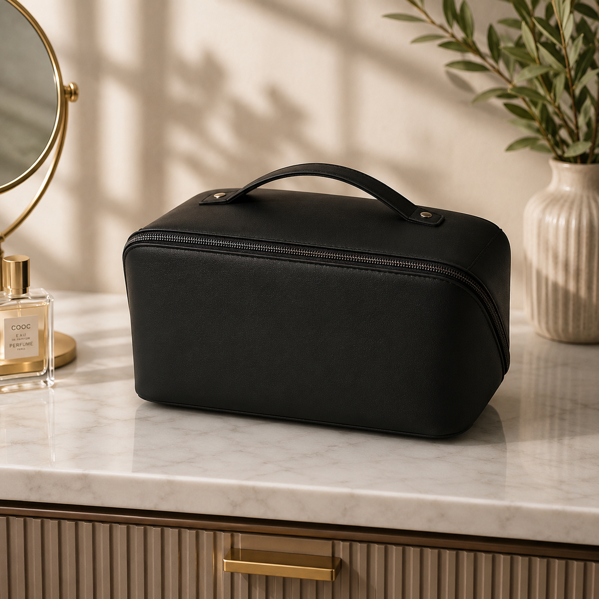 Luxury PU Leather Cosmetic Storage Bag – Multi Color Makeup Organizer