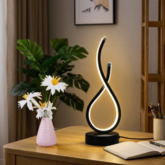 Modern Spiral LED Table Lamp Dimmable Touch Desk Light