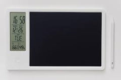 L54A Electronic Desktop Calendar with LCD Memo – Black