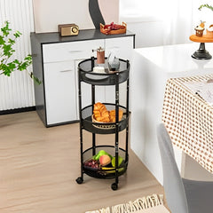 Buy 1 Rolling 3-Tier Storage Rack & Get 1 Salad Spinner FREE – Multi-Purpose Organizer