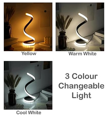 Spiral LED Table Lamp – Modern S-Shaped Decorative Desk Light