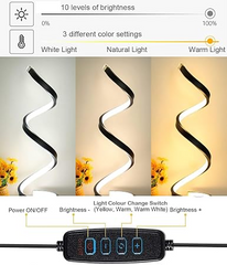 Spiral LED Table Lamp – Modern S-Shaped Decorative Desk Light